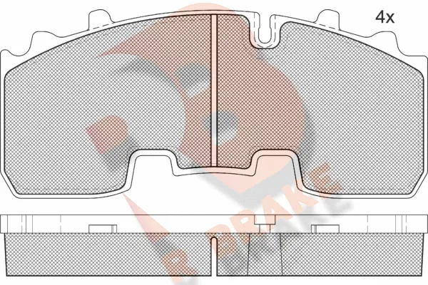 Kit de plaquettes de frein, frein à disque R BRAKE RB2156