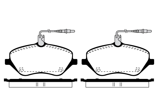 Kit de plaquettes de frein, frein à disque Technika 01586