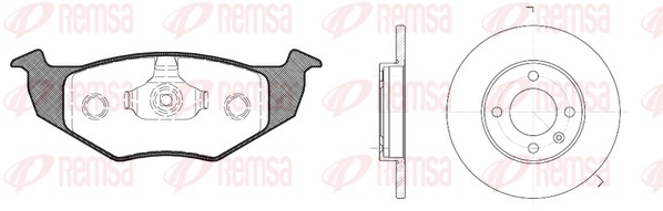 Kit de freins, frein à disques REMSA 8609.00