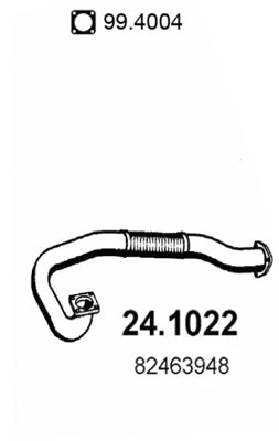 Tuyau d'échappement ASSO 24.1022