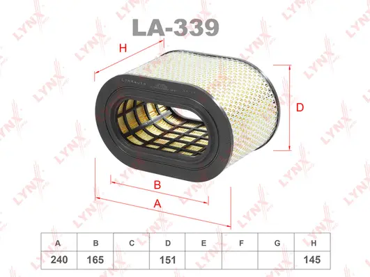 Filtre à air LYNXAUTO LA-339