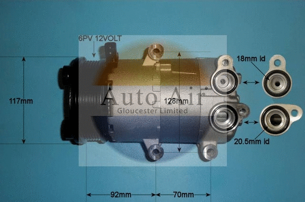 Compresseur, climatisation AUTO AIR GLOUCESTER 14-1138P