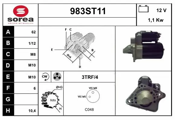 Démarreur STARTCAR 983ST11