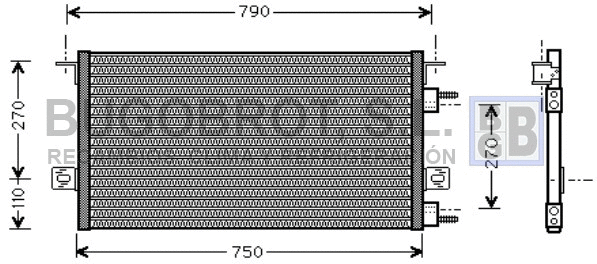 Condenseur, climatisation BUGOBROT 62-CR5037