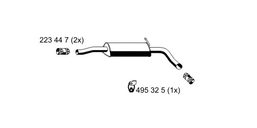 Silencieux central ERNST 645096