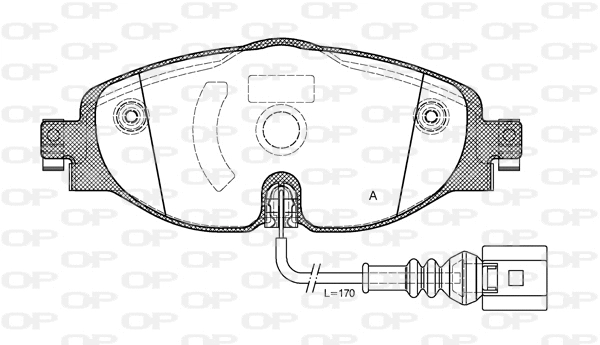 Kit de plaquettes de frein, frein à disque OPEN PARTS BPA1515.01