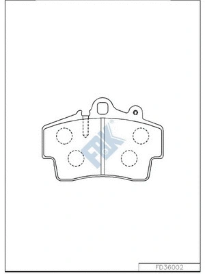 Kit de plaquettes de frein, frein à disque FBK FD36002