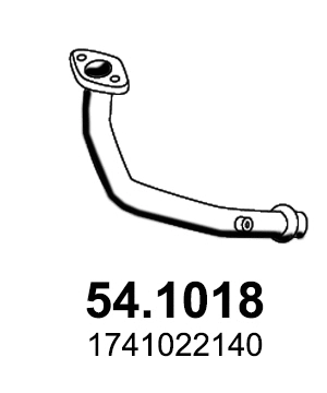 Tuyau d'échappement ASSO 54.1018
