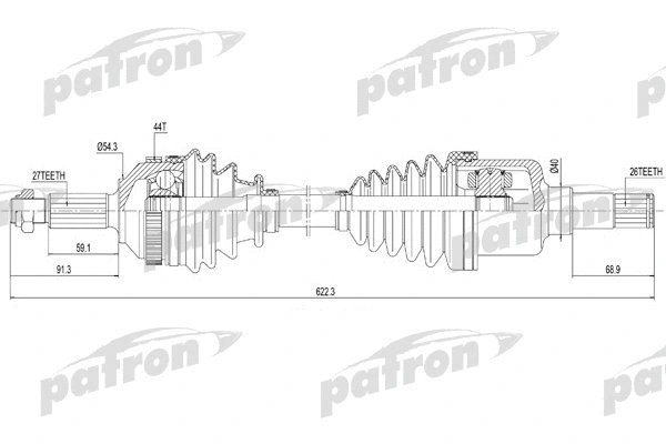 Arbre de transmission PATRON PDS1257
