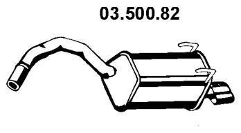 Silencieux arrière EBERSPÄCHER 03.500.82