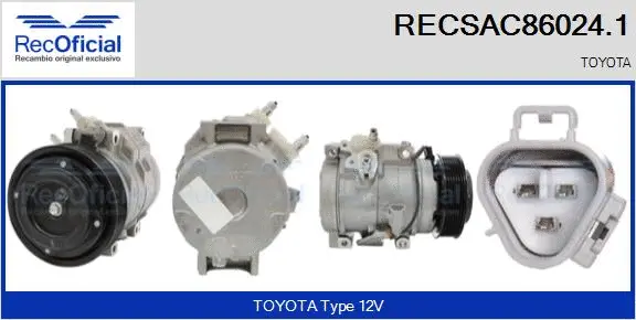 Compresseur, climatisation RECOFICIAL RECSAC86024.1