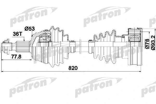 Arbre de transmission PATRON PDS0083