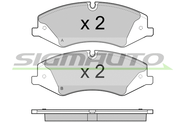 Kit de plaquettes de frein, frein à disque SIGMAUTO SPB415