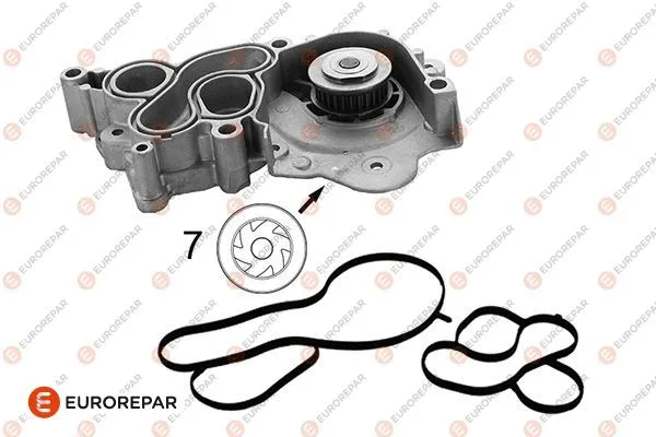 Pompe à eau, refroidissement du moteur EUROREPAR 1682098380