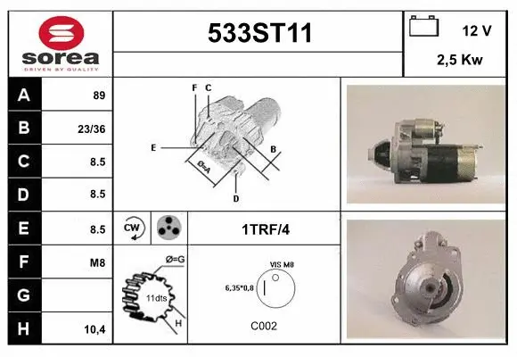 Démarreur STARTCAR 533ST11