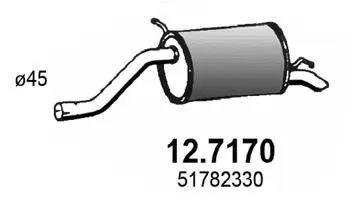 Silencieux arrière ASSO 12.7170
