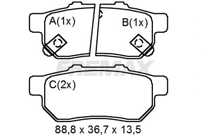 Kit de plaquettes de frein, frein à disque FREMAX FBP-0833