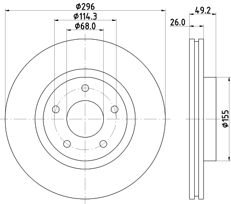 Disque de frein NISSHINBO ND2058K