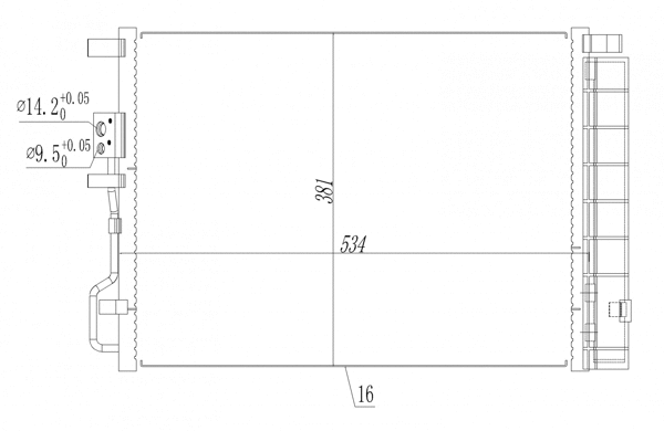 Condenseur, climatisation HART 645 270