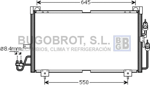 Condenseur, climatisation BUGOBROT 62-MT5213