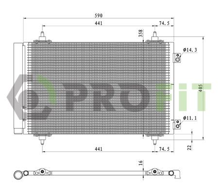Condenseur, climatisation PROFIT 1770-0086