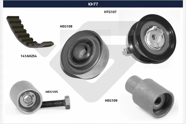 Kit de courroie crantée HUTCHINSON KH 77