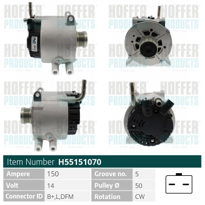 Alternateur HOFFER H55151070