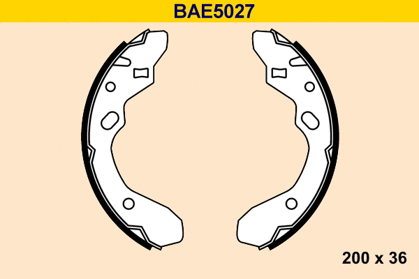 Jeu de mâchoires de frein BARUM BAE5027