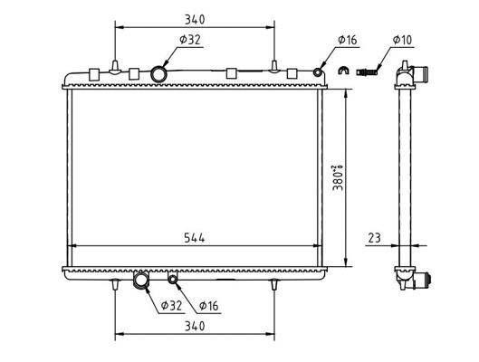 Radiateur, refroidissement du moteur HART 637 220