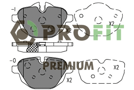 Kit de plaquettes de frein, frein à disque PROFIT 5005-4376