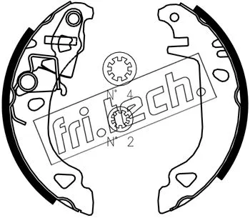 Jeu de mâchoires de frein fri.tech. 1034.094S