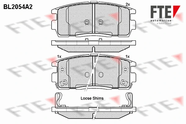 Kit de plaquettes de frein, frein à disque FTE 9010638