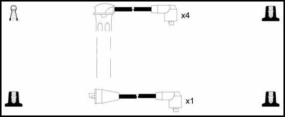 Kit de câbles d'allumage LEMARK HOES108