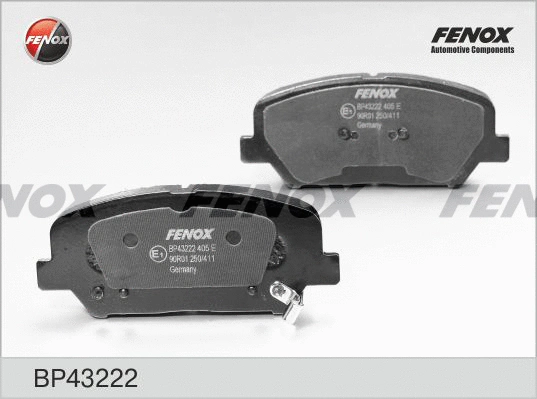 Kit de plaquettes de frein, frein à disque FENOX BP43222