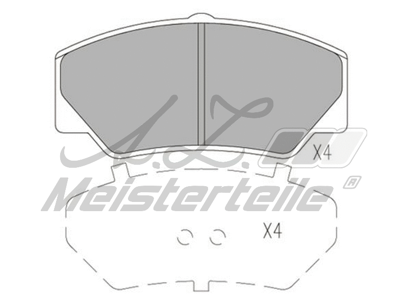 Kit de plaquettes de frein, frein à disque A.Z. Meisterteile AZMT-44-022-1625