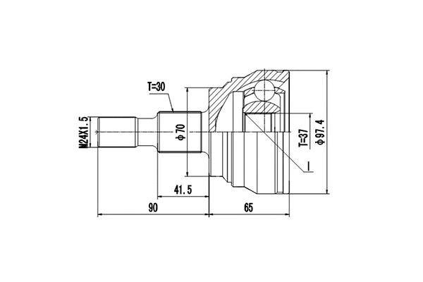 Jeu de joints, arbre de transmission DYNAMATRIX DCV805007