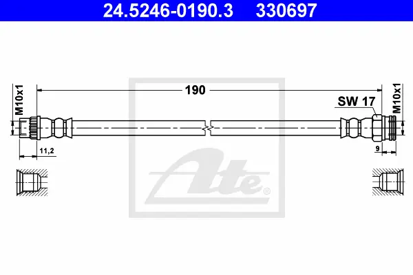 Flexible de frein ATE-APAC 24.5246-0190.3