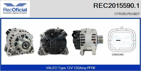 Alternateur RECOFICIAL REC2015590.1