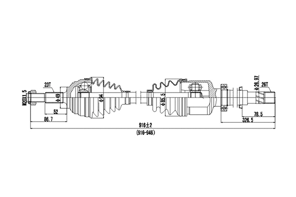 Arbre de transmission DYNAMATRIX DDS299071