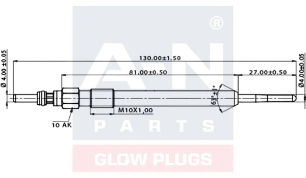 Bougie de préchauffage A-N PARTS A-N127040