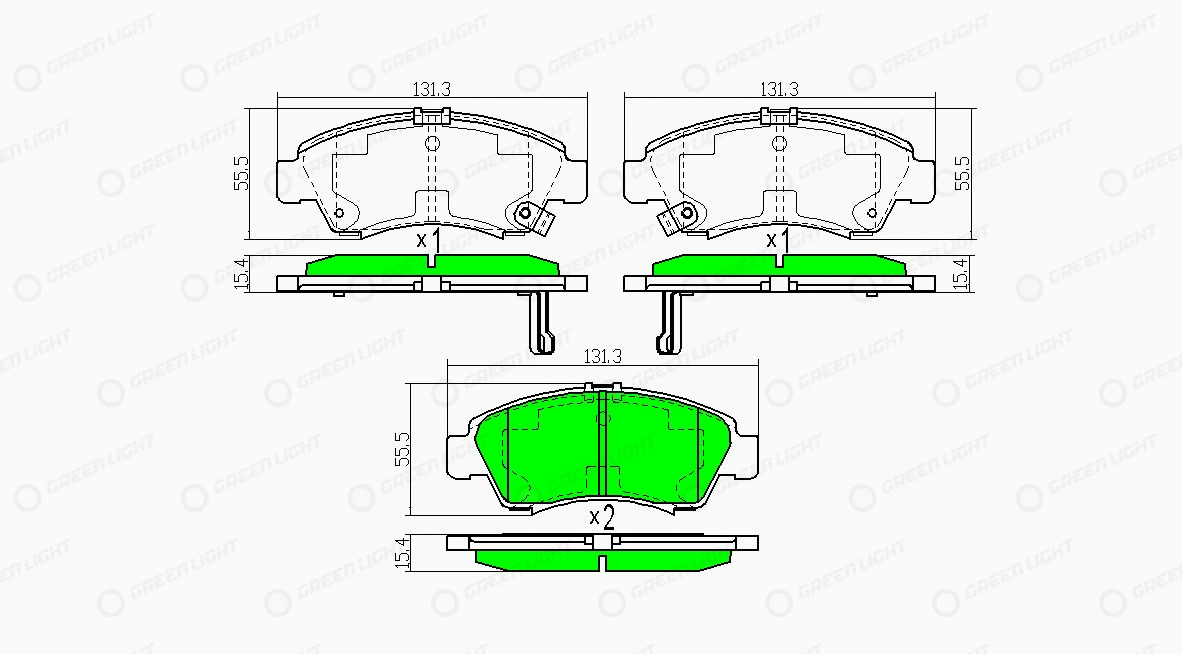 Kit de plaquettes de frein, frein à disque Automotive Adriado GLBP0249