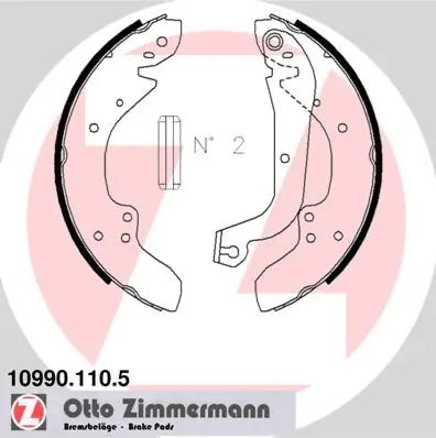 Jeu de mâchoires de frein ZIMMERMANN 10990.110.5