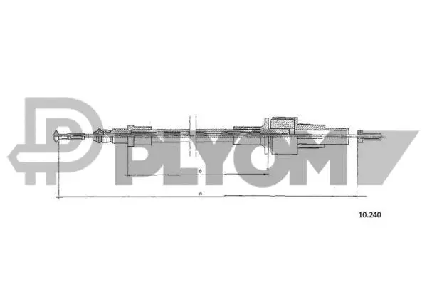 Tirette à câble, commande d'embrayage PLYOM P081333