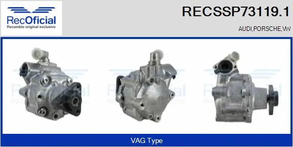 Pompe hydraulique, direction RECOFICIAL RECSSP73119.1