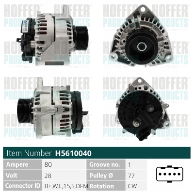 Alternateur HOFFER H5610040