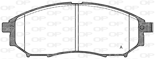 Kit de plaquettes de frein, frein à disque OPEN PARTS BPA0852.14