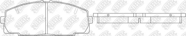 Kit de plaquettes de frein, frein à disque NiBK PN1237