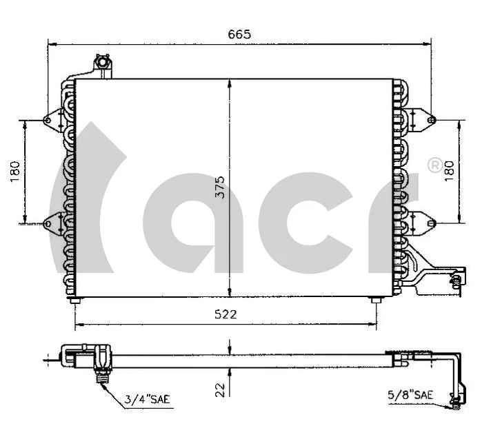 Condenseur, climatisation ACR 300112