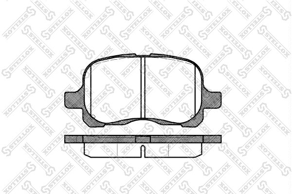 Kit de plaquettes de frein, frein à disque STELLOX 663 000-SX