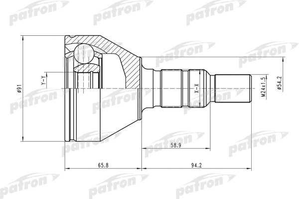 Jeu de joints, arbre de transmission PATRON PCV1506